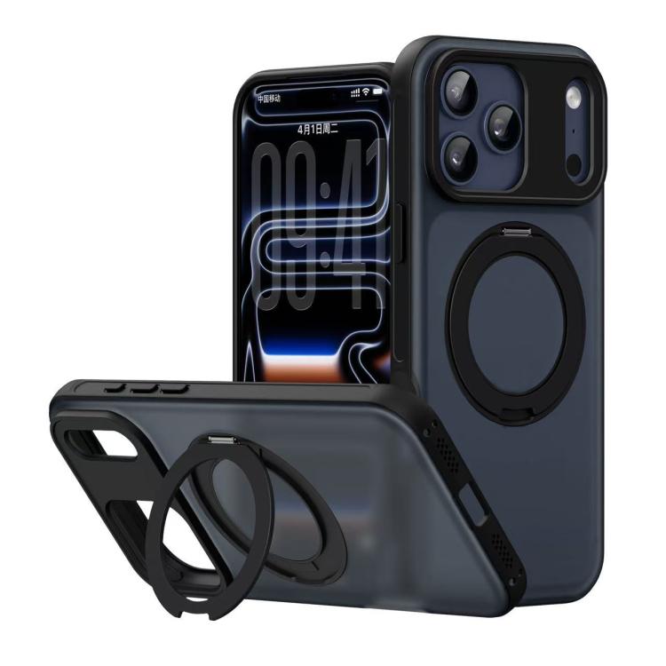 For iPhone 17 Pro Alpha-style Rotating Bracket Magnetic Phone Case