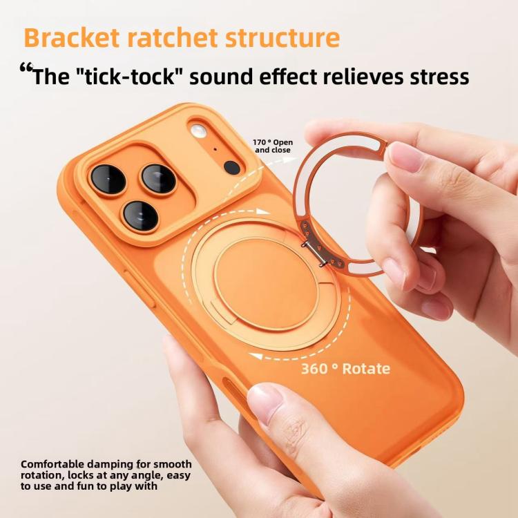 For iPhone 17 Pro Max Alpha-style Rotating Bracket Magnetic Phone Case