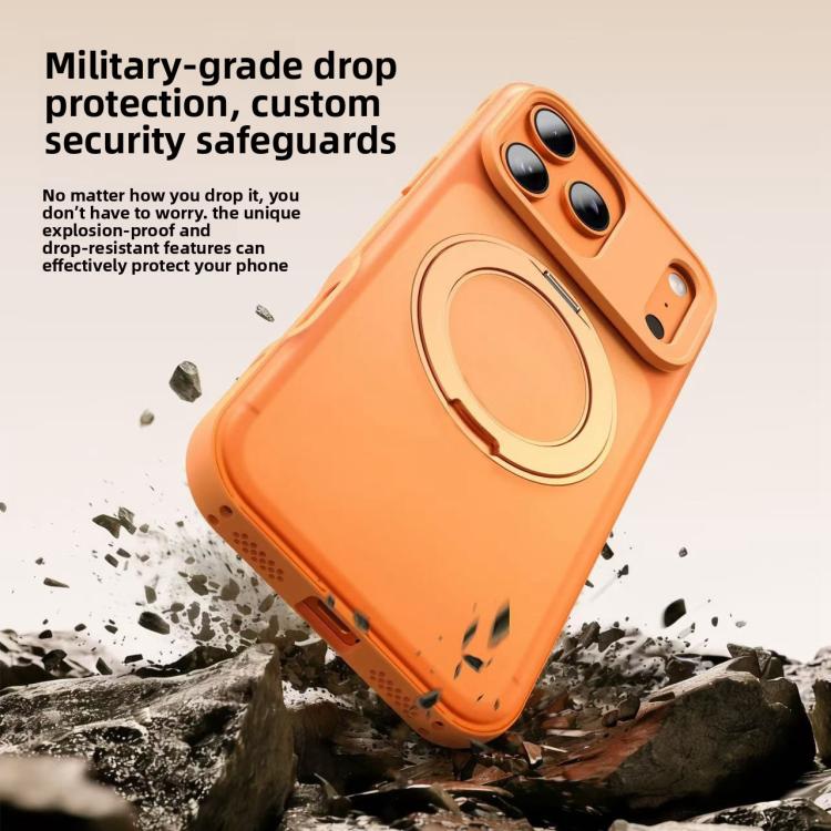 For iPhone 17 Pro Alpha-style Rotating Bracket Magnetic Phone Case