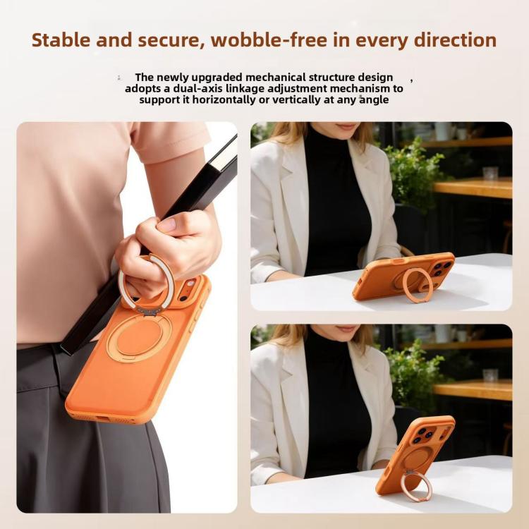 For iPhone 17 Pro Max Alpha-style Rotating Bracket Magnetic Phone Case