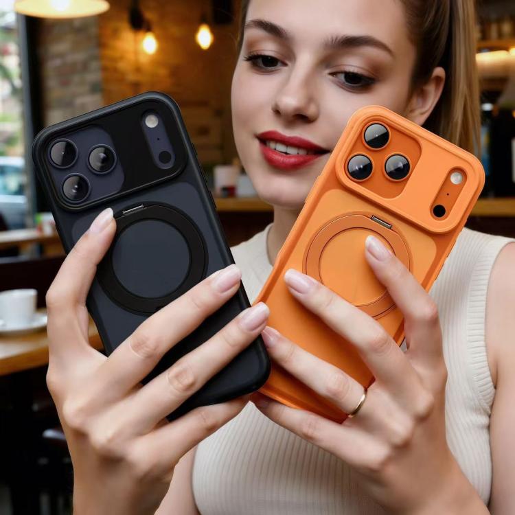 For iPhone 17 Pro Alpha-style Rotating Bracket Magnetic Phone Case