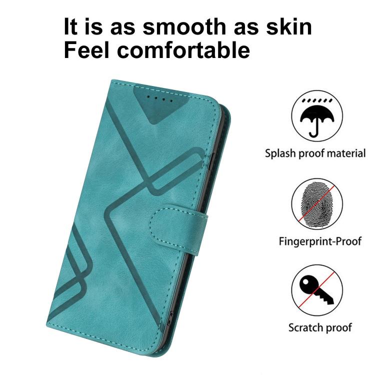 For Realme Neo8 5G Line Pattern Skin Feel Leather Phone Case