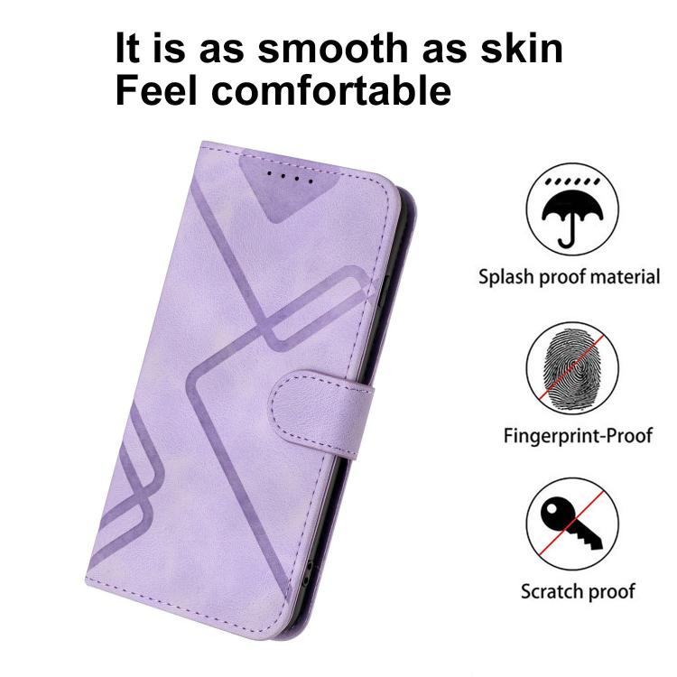 For Realme Neo8 5G Line Pattern Skin Feel Leather Phone Case