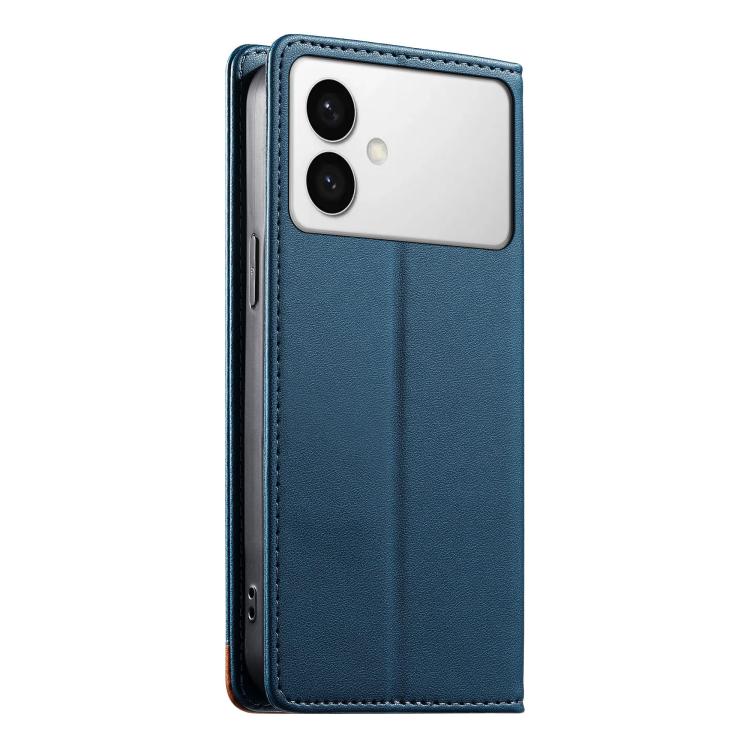 For Samsung Galaxy S26 Edge 5G Dierfeng Splicing Strong Magnetic RFID Vegan Leather Phone Case