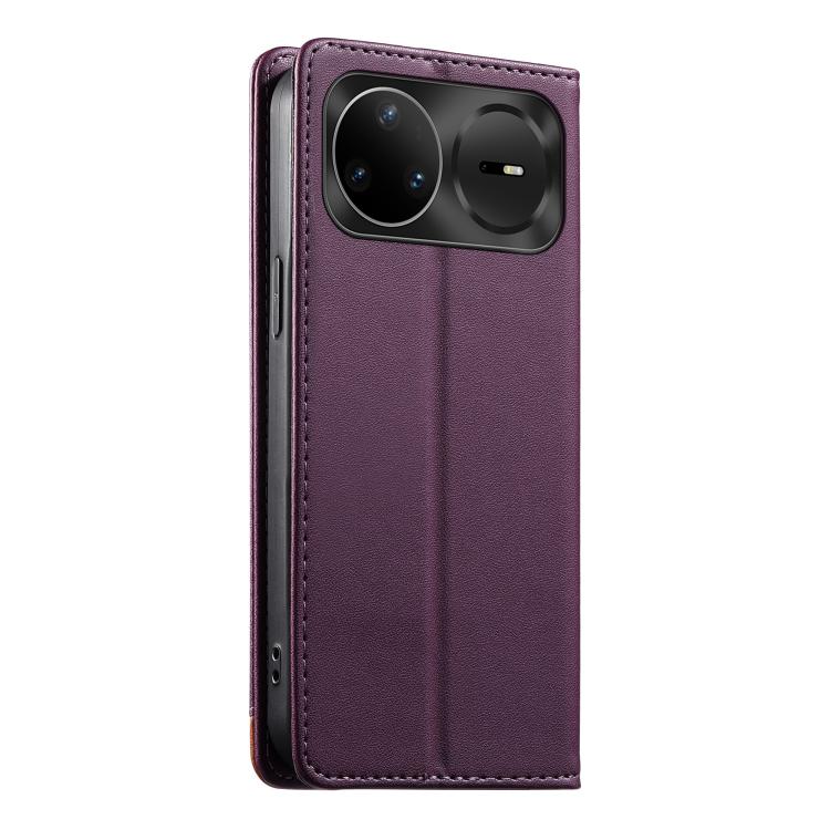 For Huawei Nova 15 Pro Dierfeng Splicing Strong Magnetic RFID Vegan Leather Phone Case