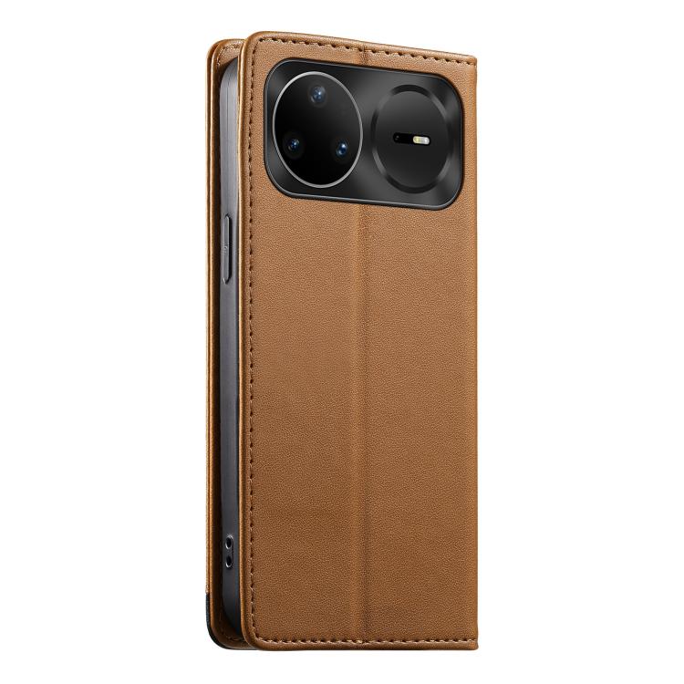 For Huawei Nova 15 Pro Dierfeng Splicing Strong Magnetic RFID Vegan Leather Phone Case