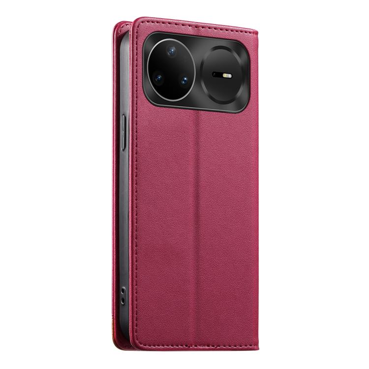 For Huawei Nova 15 Pro Dierfeng Splicing Strong Magnetic RFID Vegan Leather Phone Case