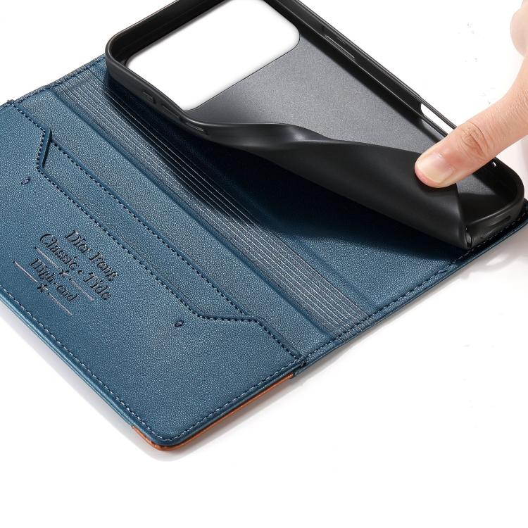 For Huawei Nova 15 Pro Dierfeng Splicing Strong Magnetic RFID Vegan Leather Phone Case
