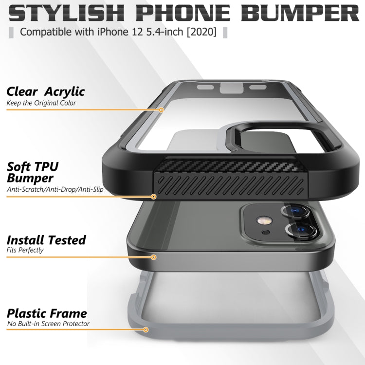For iPhone 12 mini PC+TPU Color Frame Shockproof Phone Protective Case