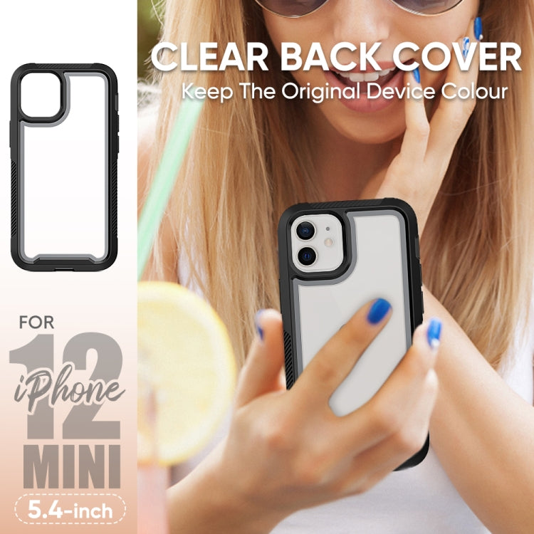 For iPhone 12 mini PC+TPU Color Frame Shockproof Phone Protective Case