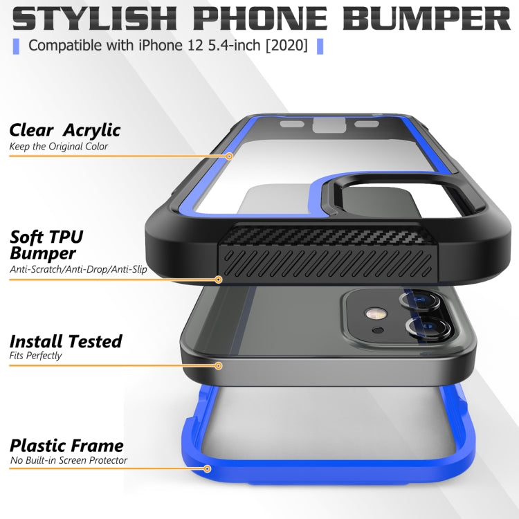 For iPhone 12 mini PC+TPU Color Frame Shockproof Phone Protective Case