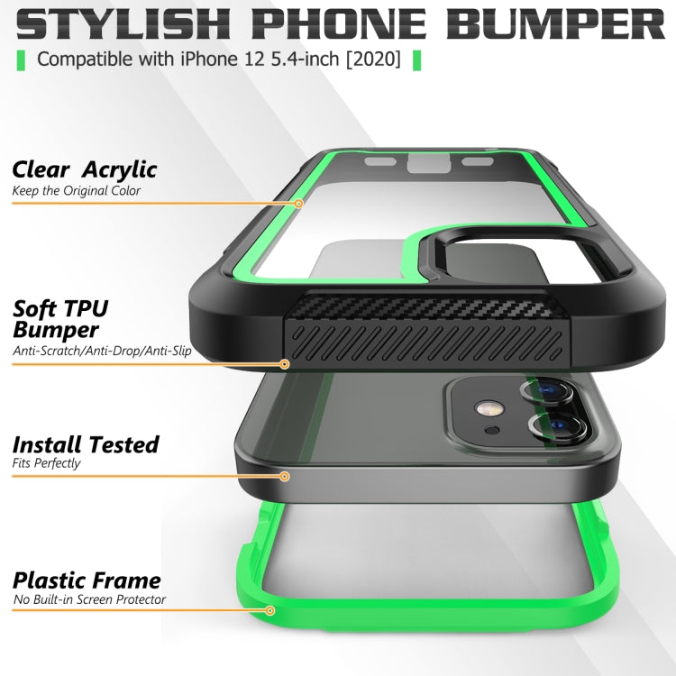 For iPhone 12 mini PC+TPU Color Frame Shockproof Phone Protective Case