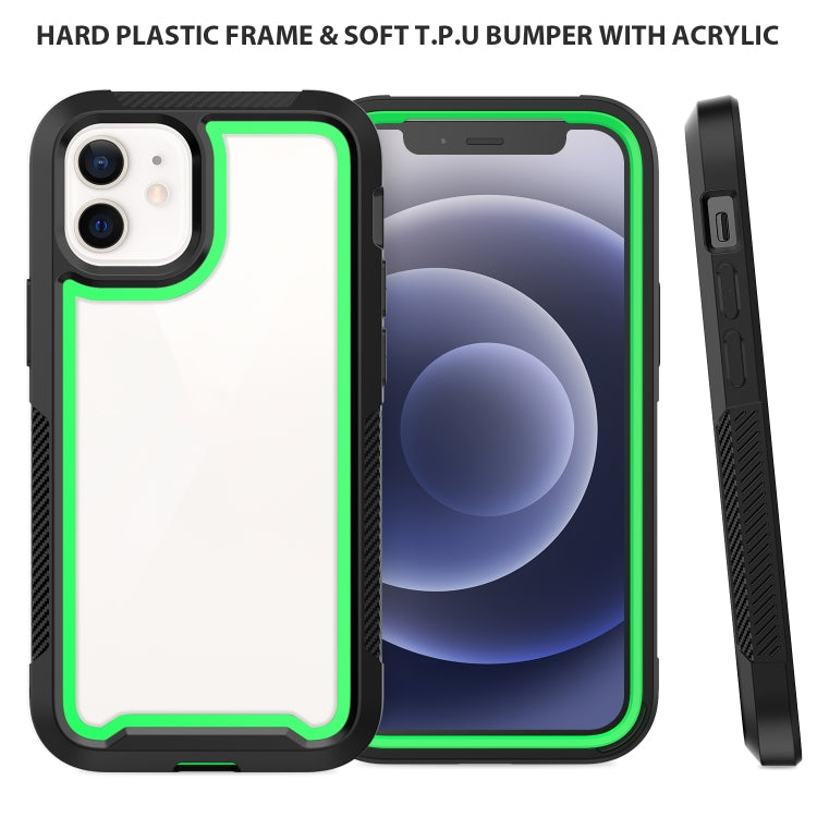 For iPhone 12 mini PC+TPU Color Frame Shockproof Phone Protective Case