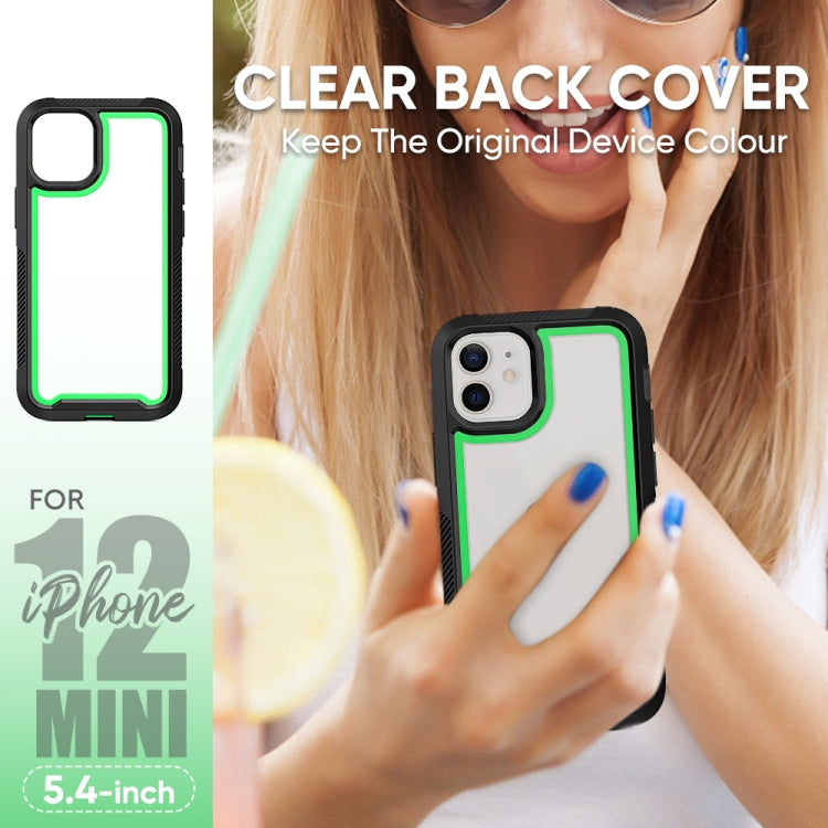 For iPhone 12 mini PC+TPU Color Frame Shockproof Phone Protective Case