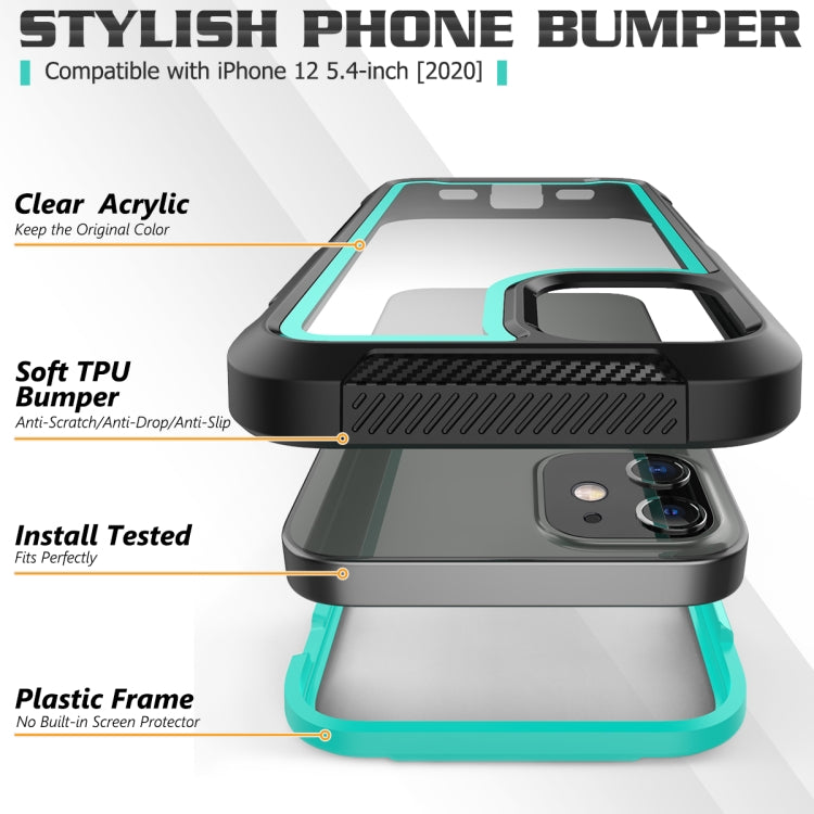 For iPhone 12 mini PC+TPU Color Frame Shockproof Phone Protective Case