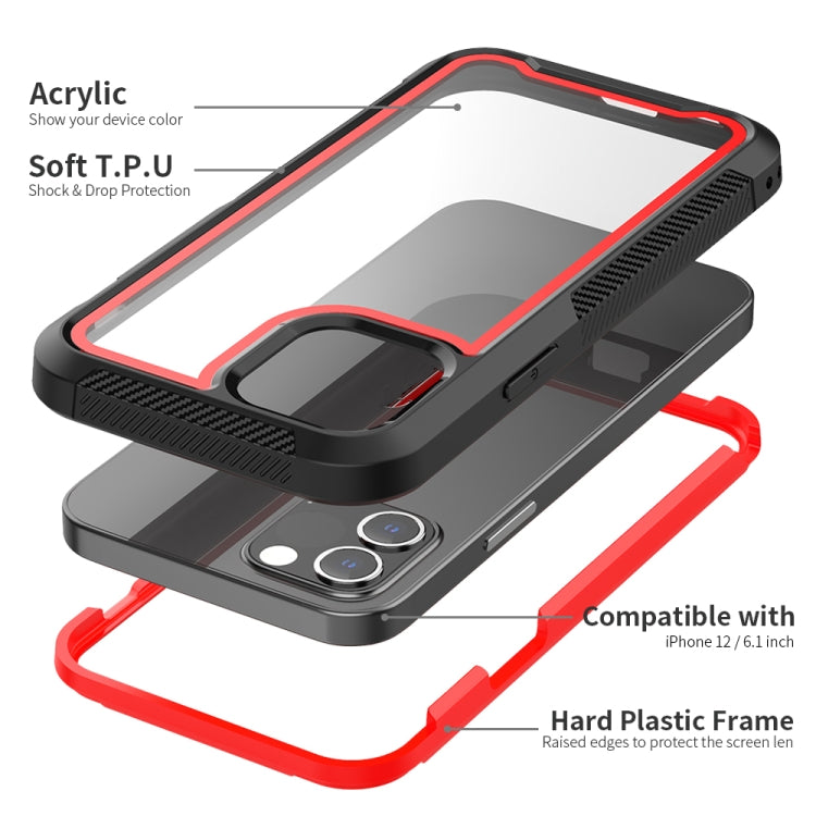 For iPhone 12 / 12 Pro PC+TPU Color Frame Shockproof Phone Protective Case For iPhone 12/12 Pro