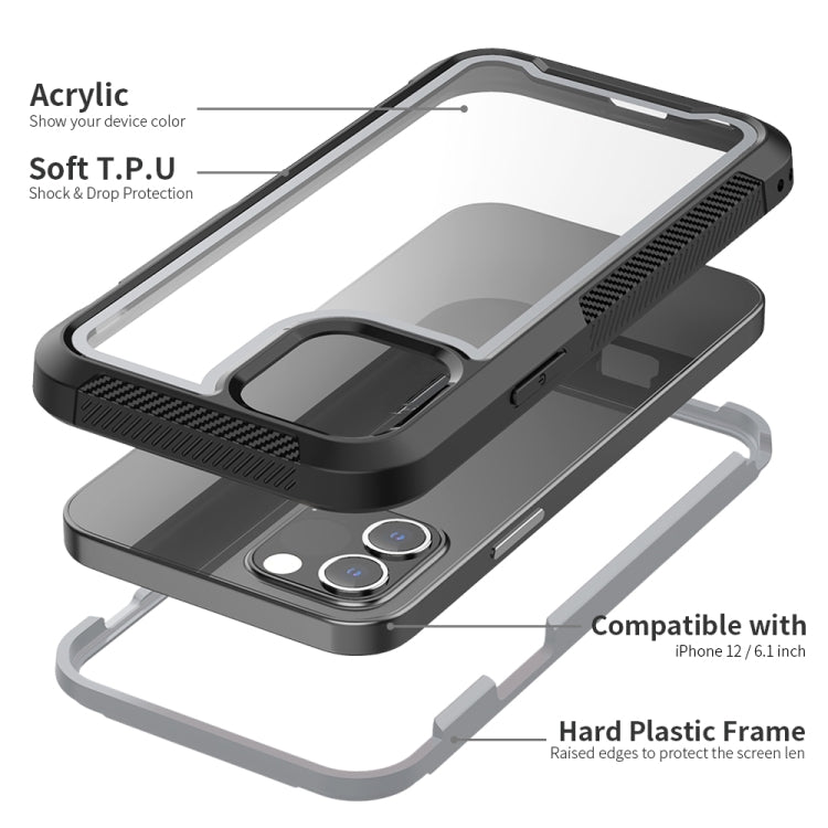 For iPhone 12 / 12 Pro PC+TPU Color Frame Shockproof Phone Protective Case For iPhone 12/12 Pro