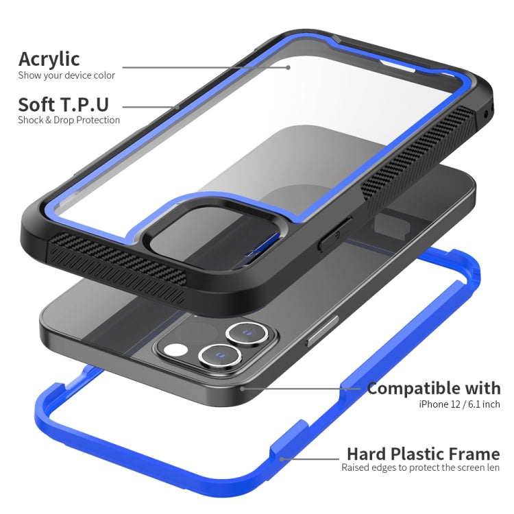 For iPhone 12 / 12 Pro PC+TPU Color Frame Shockproof Phone Protective Case For iPhone 12/12 Pro