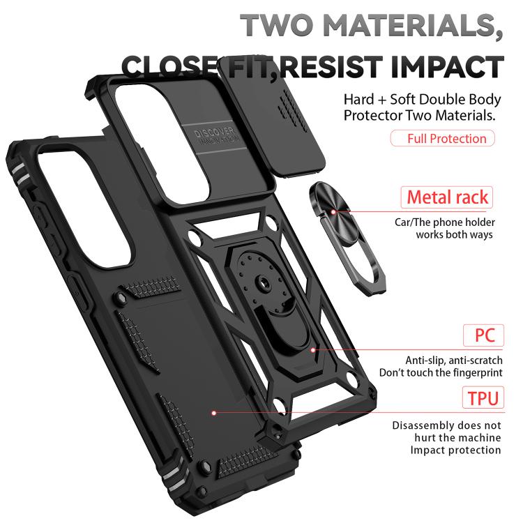 For Samsung Galaxy S26 5G XDcase Sliding Camshield Ring Holder Magnetic Phone Case