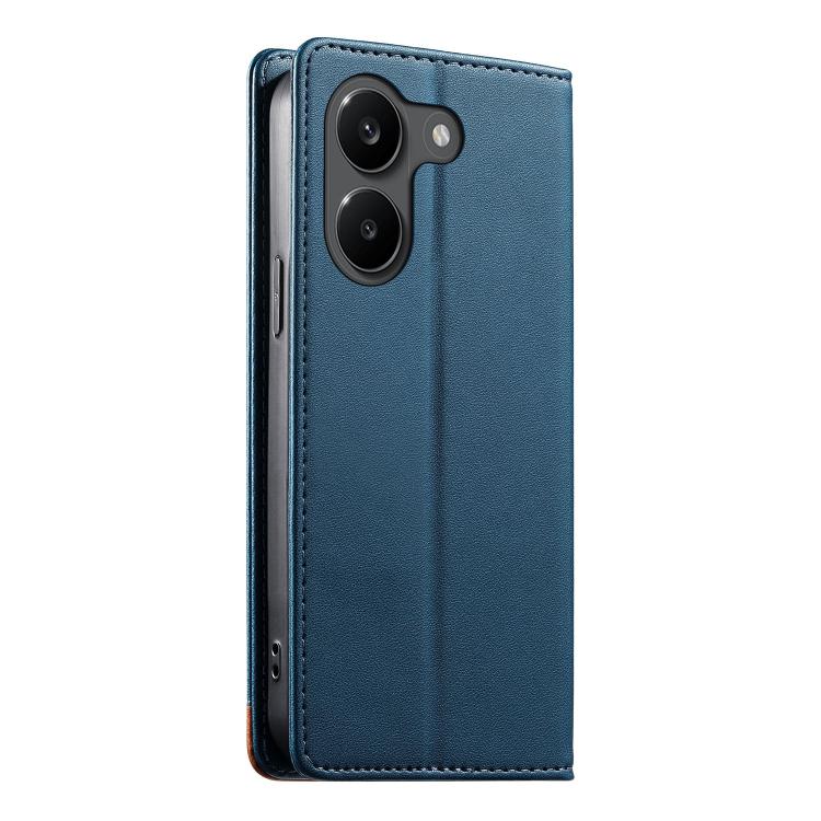 For Xiaomi Poco X8 Pro 5G / Redmi Turbo 5 5G Dierfeng Splicing Strong Magnetic RFID Vegan Leather Phone Case