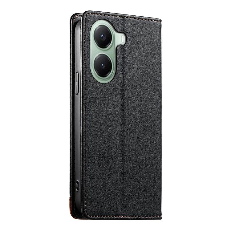 For Xiaomi Poco X7 Pro / Redmi Turbo 4 Dierfeng Splicing Strong Magnetic RFID Vegan Leather Phone Case