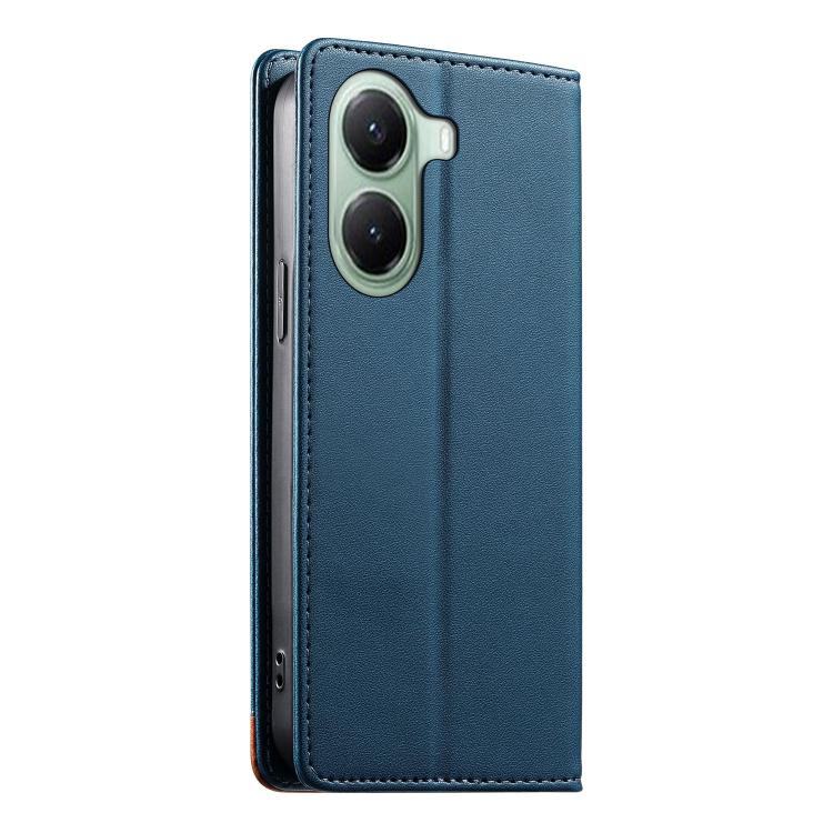 For Xiaomi Poco X7 Pro / Redmi Turbo 4 Dierfeng Splicing Strong Magnetic RFID Vegan Leather Phone Case