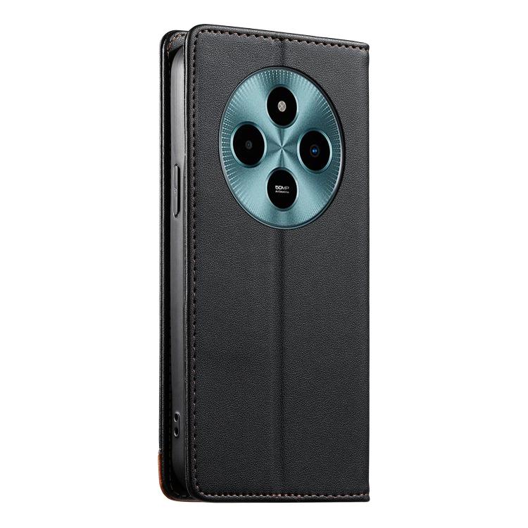 For Xiaomi Poco M7 5G Dierfeng Splicing Strong Magnetic RFID Vegan Leather Phone Case