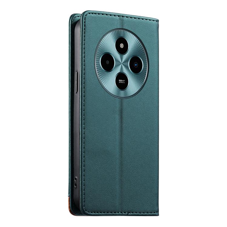 For Xiaomi Poco M7 5G Dierfeng Splicing Strong Magnetic RFID Vegan Leather Phone Case