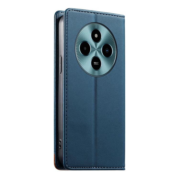 For Xiaomi Poco M7 5G Dierfeng Splicing Strong Magnetic RFID Vegan Leather Phone Case