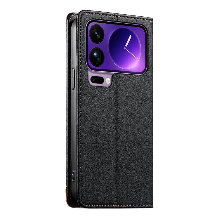 For Xiaomi 17 Pro Max Dierfeng Splicing Strong Magnetic RFID Vegan Leather Phone Case