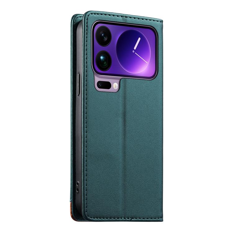 For Xiaomi 17 Pro Max Dierfeng Splicing Strong Magnetic RFID Vegan Leather Phone Case