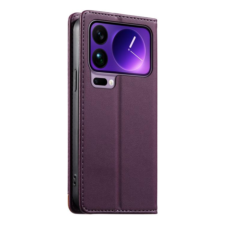 For Xiaomi 17 Pro Max Dierfeng Splicing Strong Magnetic RFID Vegan Leather Phone Case