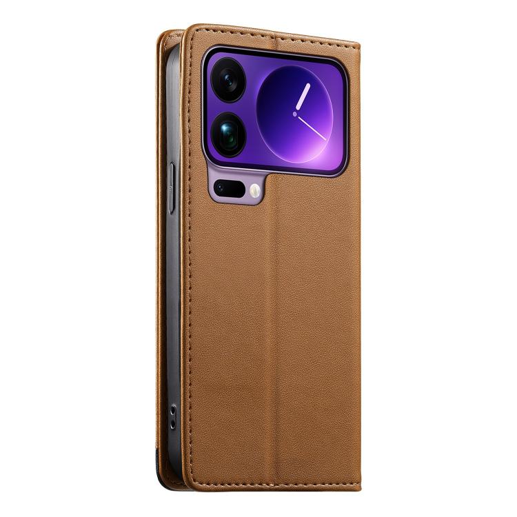 For Xiaomi 17 Pro Max Dierfeng Splicing Strong Magnetic RFID Vegan Leather Phone Case