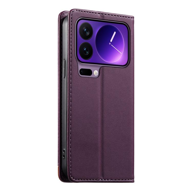 For Xiaomi 17 Pro Dierfeng Splicing Strong Magnetic RFID Vegan Leather Phone Case
