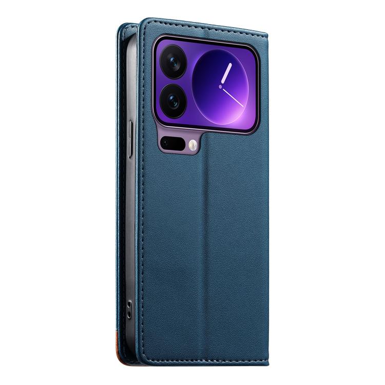 For Xiaomi 17 Pro Dierfeng Splicing Strong Magnetic RFID Vegan Leather Phone Case
