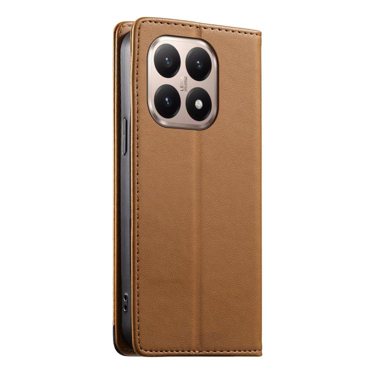 For Xiaomi 15T 5G Dierfeng Splicing Strong Magnetic RFID Vegan Leather Phone Case