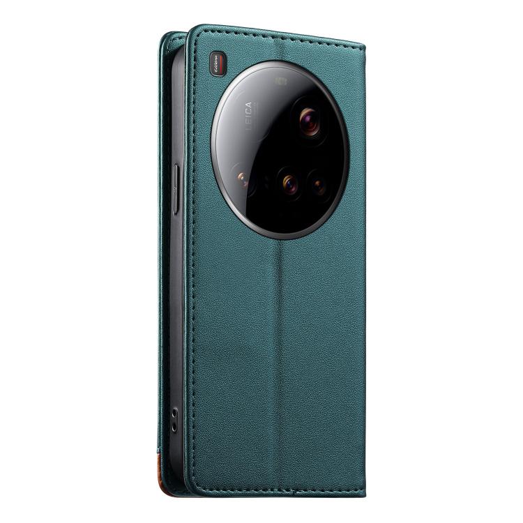 For Xiaomi 15 Ultra Dierfeng Splicing Strong Magnetic RFID Vegan Leather Phone Case