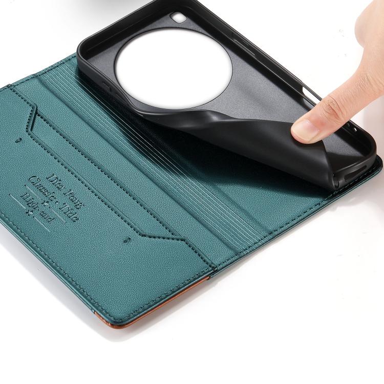 For Xiaomi 15 Ultra Dierfeng Splicing Strong Magnetic RFID Vegan Leather Phone Case