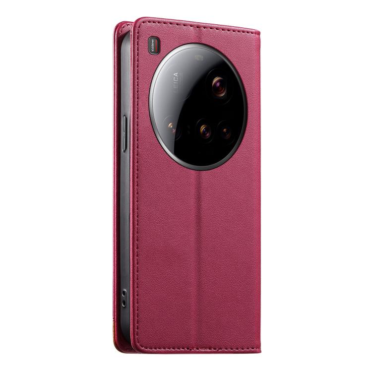 For Xiaomi 15 Ultra Dierfeng Splicing Strong Magnetic RFID Vegan Leather Phone Case