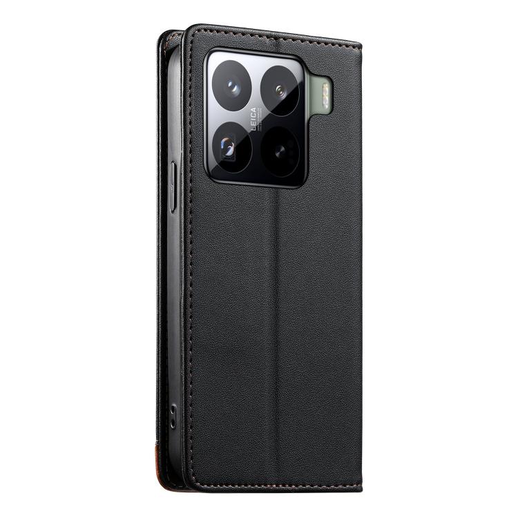 For Xiaomi 15 Pro Dierfeng Splicing Strong Magnetic RFID Vegan Leather Phone Case
