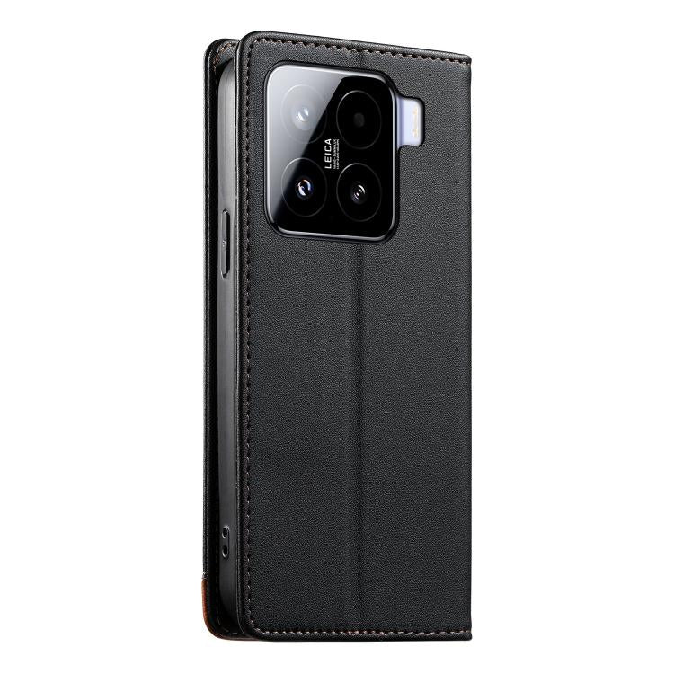 For Xiaomi 15 Dierfeng Splicing Strong Magnetic RFID Vegan Leather Phone Case