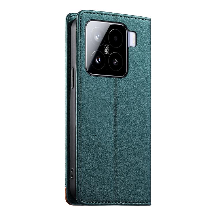 For Xiaomi 15 Dierfeng Splicing Strong Magnetic RFID Vegan Leather Phone Case