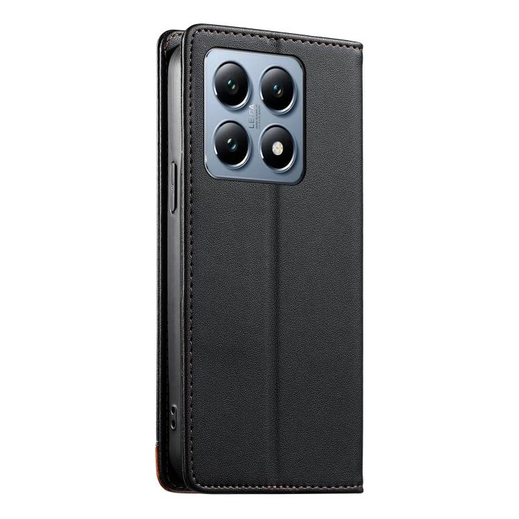 For Xiaomi 14T Pro Dierfeng Splicing Strong Magnetic RFID Vegan Leather Phone Case
