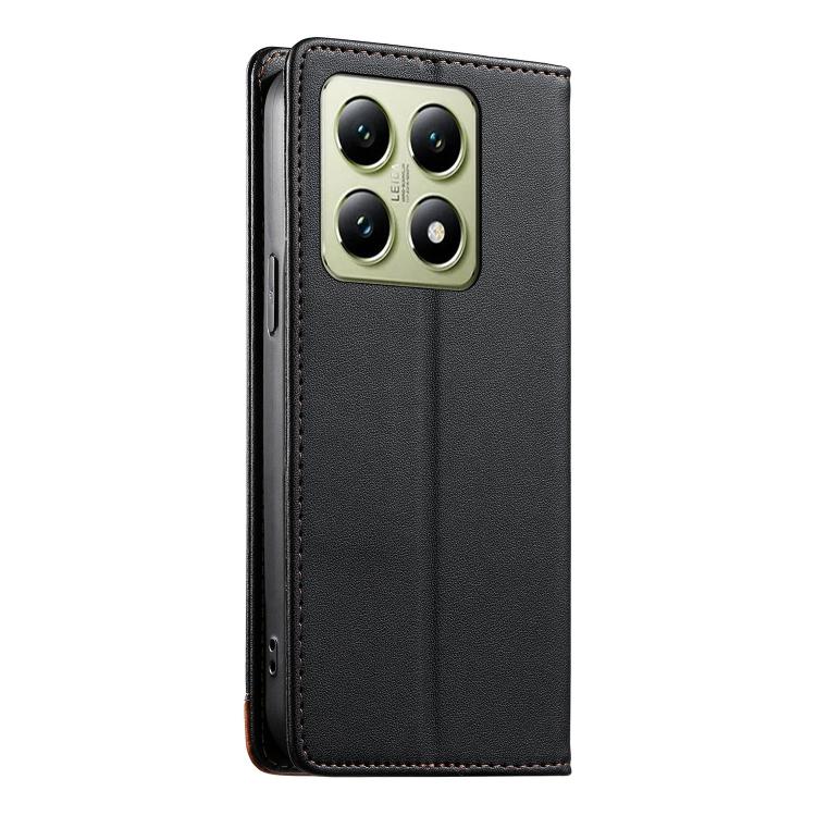 For Xiaomi 14T Dierfeng Splicing Strong Magnetic RFID Vegan Leather Phone Case
