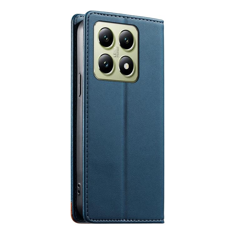 For Xiaomi 14T Dierfeng Splicing Strong Magnetic RFID Vegan Leather Phone Case