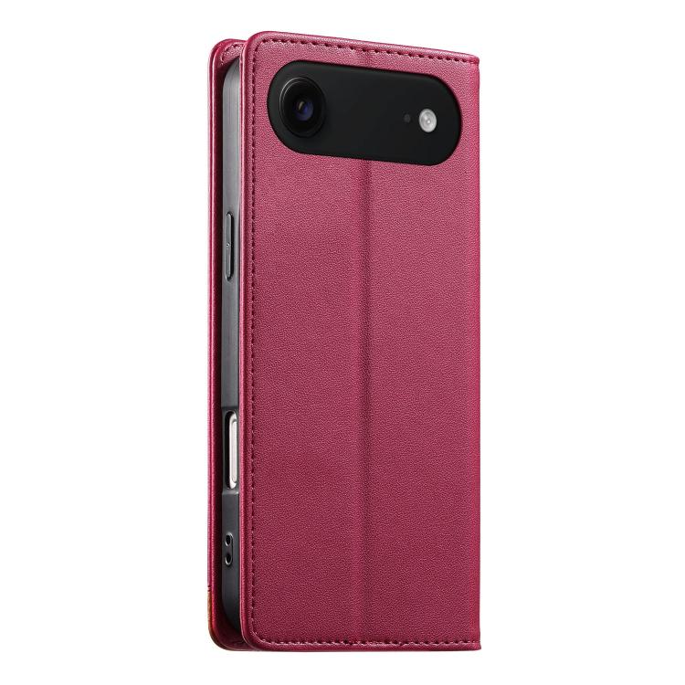 For iPhone Air Dierfeng Splicing Strong Magnetic RFID Vegan Leather Phone Case