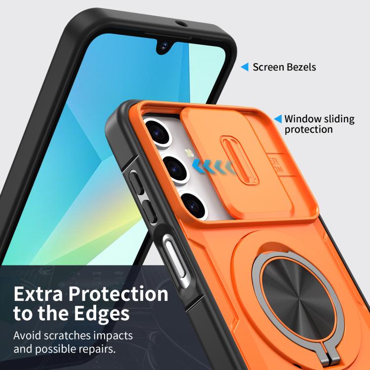 For Samsung Galaxy A16 / A26 / A17 Camshield Rotation Holder MagSafe Phone Case