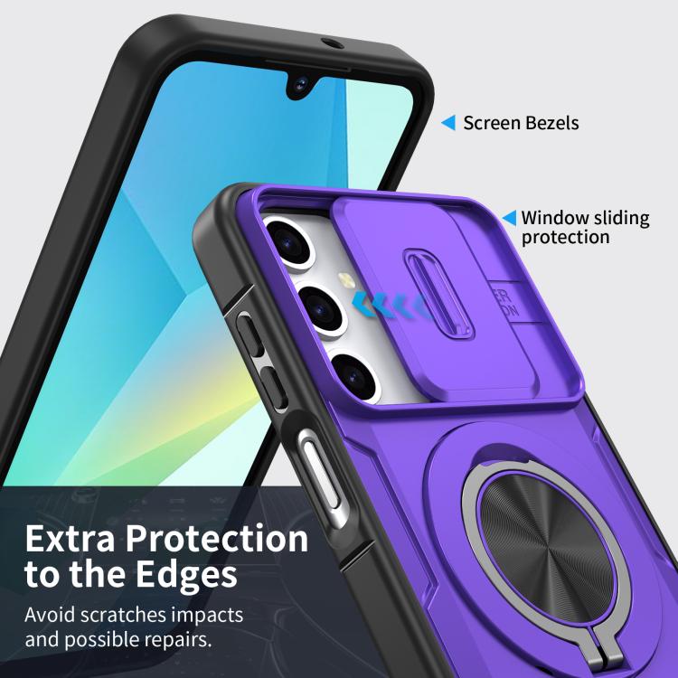 For Samsung Galaxy A16 / A26 / A17 Camshield Rotation Holder MagSafe Phone Case
