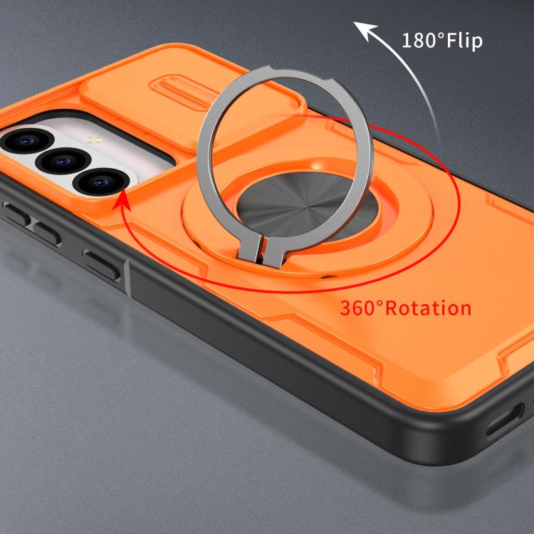 For Samsung Galaxy A56 5G / A36 5G Camshield Rotation Holder MagSafe Phone Case
