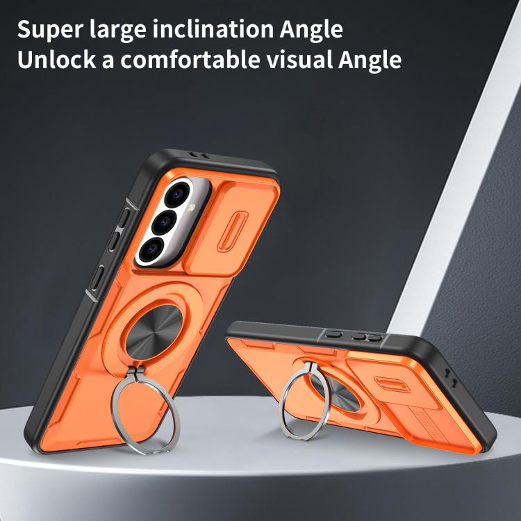 For Samsung Galaxy A56 5G / A36 5G Camshield Rotation Holder MagSafe Phone Case